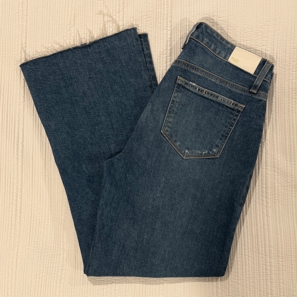PAIGE - Leenah High Waist Flare/Wide Leg Blue Jeans - Women’s Size 28